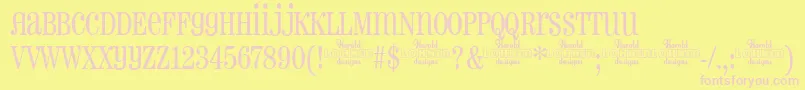 PHARMACY Font – Pink Fonts on Yellow Background