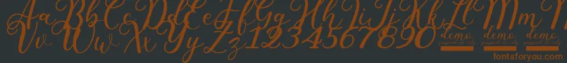 Pharosi   Demo Personal Use Only Font – Brown Fonts on Black Background