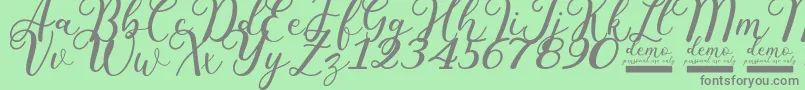 Pharosi   Demo Personal Use Only Font – Gray Fonts on Green Background
