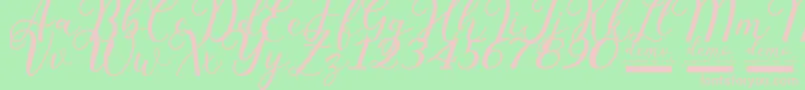 Pharosi   Demo Personal Use Only Font – Pink Fonts on Green Background