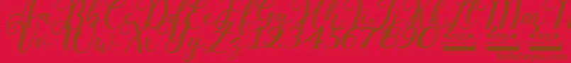 Pharosi   Demo Personal Use Only Font – Brown Fonts on Red Background