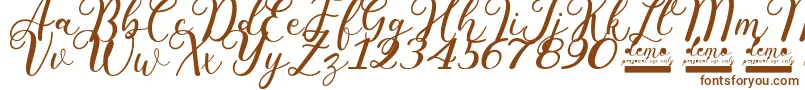 Шрифт Pharosi   Demo Personal Use Only – коричневые шрифты на белом фоне