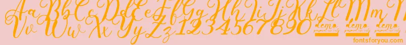 Pharosi   Demo Personal Use Only Font – Orange Fonts on Pink Background