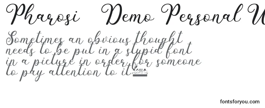 Шрифт Pharosi   Demo Personal Use Only (136755)