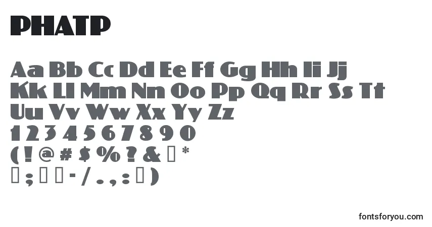 Шрифт PHATP    (136756) – алфавит, цифры, специальные символы