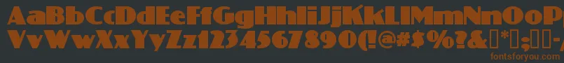 Шрифт PHATP    – коричневые шрифты на чёрном фоне