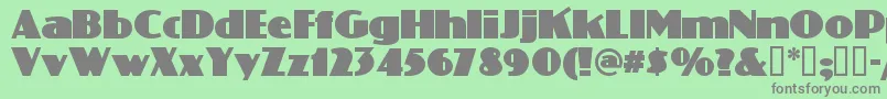 フォントPHATP    – 緑の背景に灰色の文字