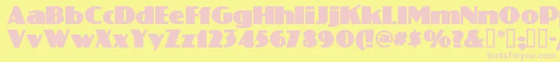 PHATP    Font – Pink Fonts on Yellow Background