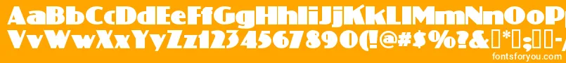 Fonte PHATP    – fontes brancas em um fundo laranja
