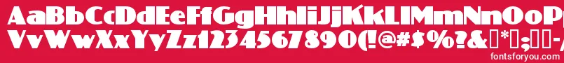 PHATP   -fontti – valkoiset fontit punaisella taustalla