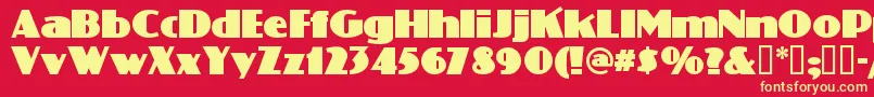 PHATP    Font – Yellow Fonts on Red Background