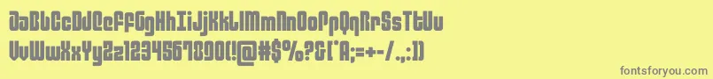 フォントphiladelphia – 黄色の背景に灰色の文字