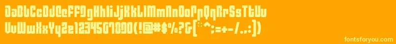 philadelphia Font – Yellow Fonts on Orange Background