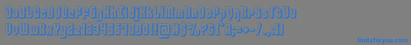 philadelphia3d-Schriftart – Blaue Schriften auf grauem Hintergrund