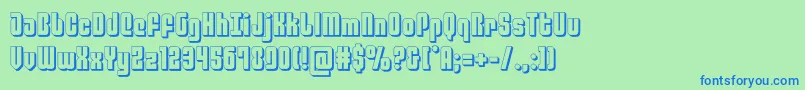 philadelphia3d Font – Blue Fonts on Green Background