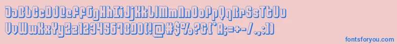 philadelphia3d Font – Blue Fonts on Pink Background