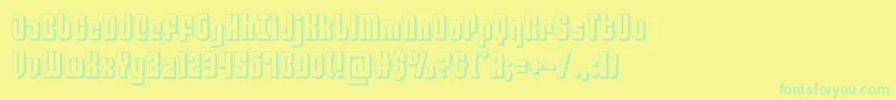 philadelphia3d Font – Green Fonts on Yellow Background