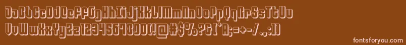 philadelphia3d Font – Pink Fonts on Brown Background