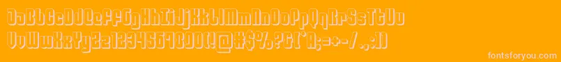 philadelphia3d Font – Pink Fonts on Orange Background