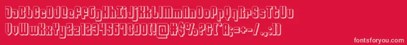philadelphia3d Font – Pink Fonts on Red Background