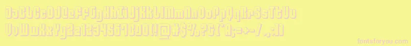 philadelphia3d Font – Pink Fonts on Yellow Background