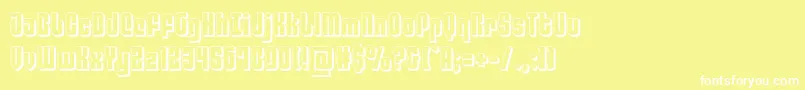 Fonte philadelphia3d – fontes brancas em um fundo amarelo