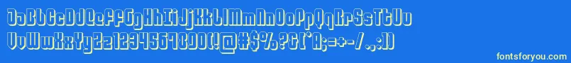 philadelphia3d Font – Yellow Fonts on Blue Background