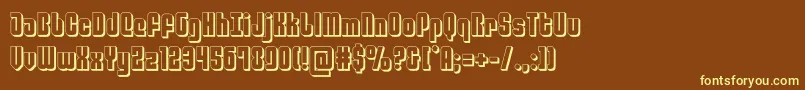 philadelphia3d Font – Yellow Fonts on Brown Background