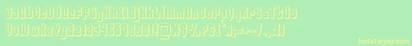 philadelphia3d Font – Yellow Fonts on Green Background