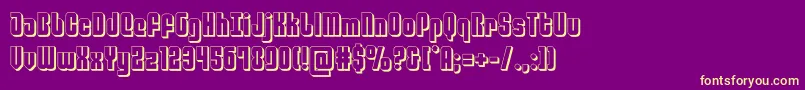 philadelphia3d Font – Yellow Fonts on Purple Background