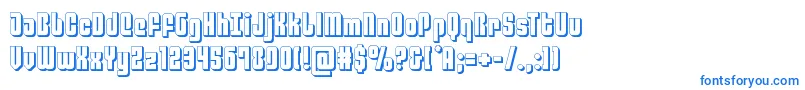 philadelphia3d Font – Blue Fonts on White Background