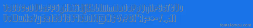 philadelphia3d-Schriftart – Graue Schriften auf blauem Hintergrund