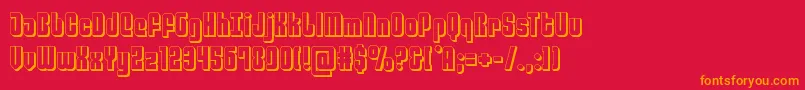 philadelphia3d Font – Orange Fonts on Red Background