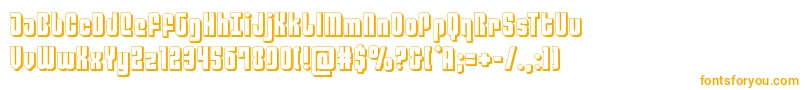 philadelphia3d-Schriftart – Orangefarbene Schriften auf weißem Hintergrund