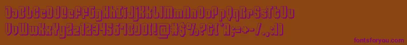 philadelphia3d Font – Purple Fonts on Brown Background