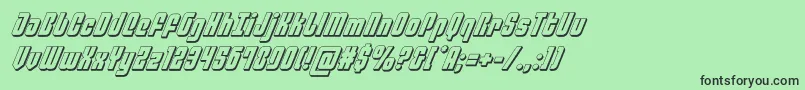 philadelphia3dital Font – Black Fonts on Green Background