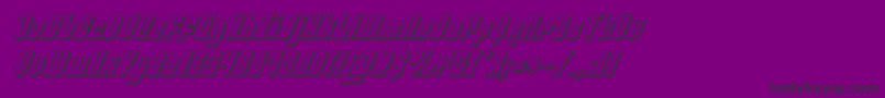 philadelphia3dital-Schriftart – Schwarze Schriften auf violettem Hintergrund