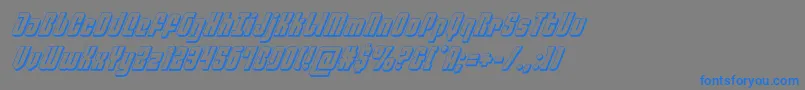 philadelphia3dital Font – Blue Fonts on Gray Background