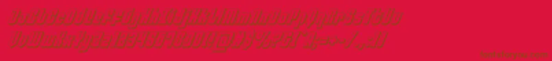 philadelphia3dital-Schriftart – Braune Schriften auf rotem Hintergrund