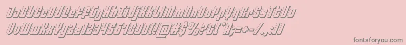 philadelphia3dital-Schriftart – Graue Schriften auf rosa Hintergrund