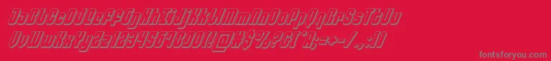 philadelphia3dital Font – Gray Fonts on Red Background