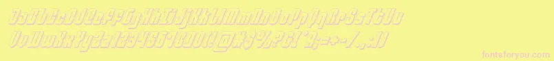 philadelphia3dital Font – Pink Fonts on Yellow Background