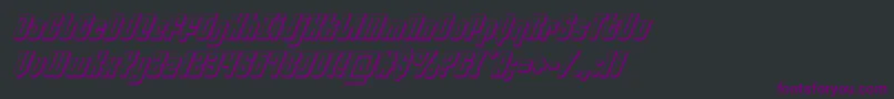 philadelphia3dital Font – Purple Fonts on Black Background