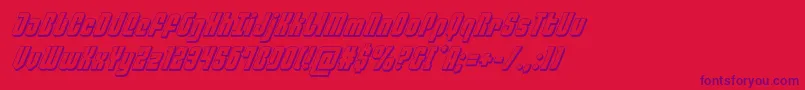 フォントphiladelphia3dital – 赤い背景に紫のフォント