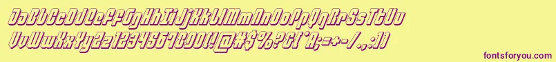 philadelphia3dital Font – Purple Fonts on Yellow Background