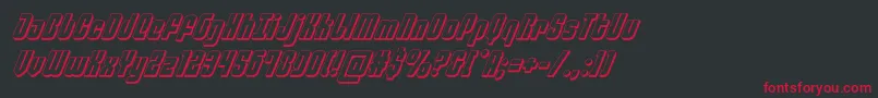 philadelphia3dital Font – Red Fonts on Black Background