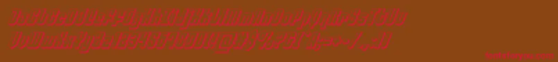 philadelphia3dital Font – Red Fonts on Brown Background