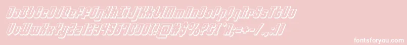 philadelphia3dital-Schriftart – Weiße Schriften auf rosa Hintergrund