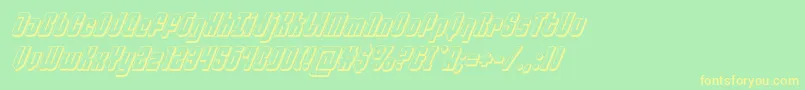 philadelphia3dital Font – Yellow Fonts on Green Background