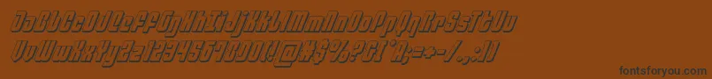 philadelphia3dital Font – Black Fonts on Brown Background